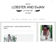 Tablet Screenshot of lobsterandswan.com